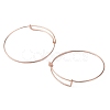 Adjustable Iron Expandable Bangle Making BJEW-R038-RG-1