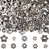 300Pcs 10 Style Tibetan Style Alloy Flower Bead Caps FIND-SC0008-75-1