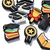 12Pcs 6 Styles Graduation Season Theme Silicone Focal Beads SIL-CJ0001-46-3