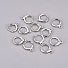 Brass Huggie Hoop Earring Findings KK-E138-N-NF-1