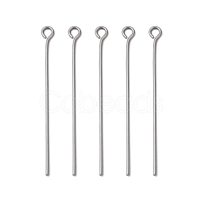Tarnish Resistant 304 Stainless Steel Eye Pin X-STAS-R045-40mm-1