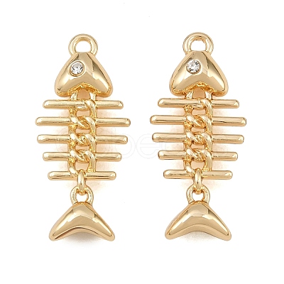 Rack Plating Alloy Rhinestone Pendants RB-CBAB71D-02G-1