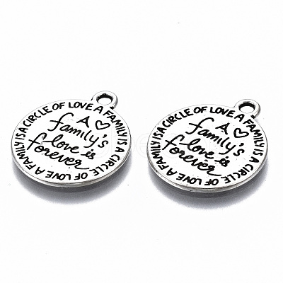 Tibetan Style Alloy Pendants X-TIBE-S314-119AS-RS-1