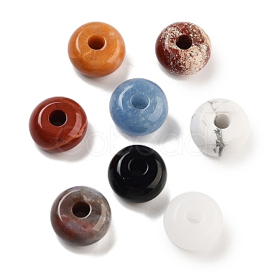 Natural Mixed Stone European Beads G-C134-04-1