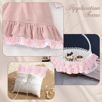 5M Double Layer Polyester Pleated Lace Ribbon OCOR-CY0001-41C-1