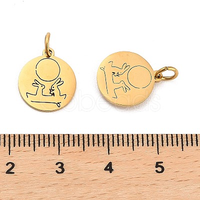304 Stainless Steel Charms STAS-D050-07G-16-1