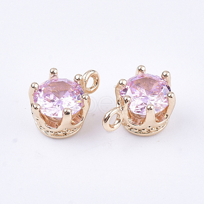 Transparent Glass Charms GLAA-T007-17E-1