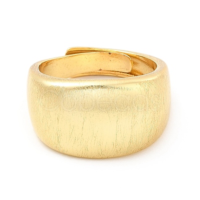 Rack Plating Brass Plain Band Adjustable Ring for Women RJEW-E064-18G-1