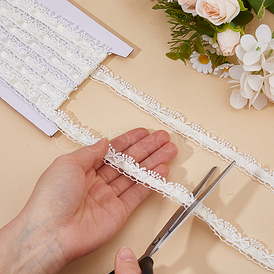 5 Yards Polyester Lace Ribbons SRIB-OC0001-11D-1