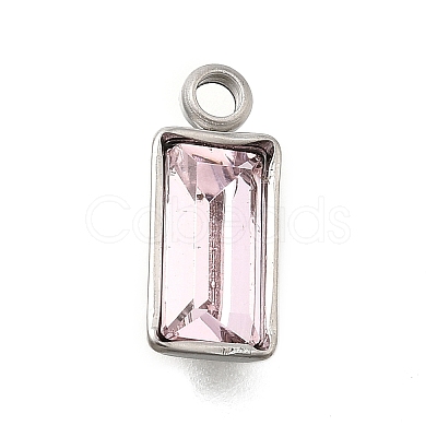 304 Stainless Steel Rhinestone Pendants STAS-Z125-11P-1