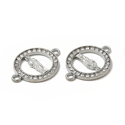 Alloy Connector Charms with Rhinestone FIND-H039-25P-1