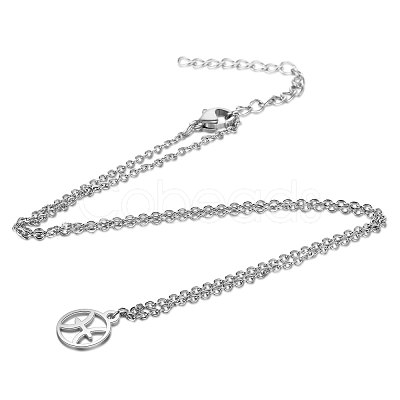Non-Tarnish 201 Stainless Steel Pendants Necklaces NJEW-S063-TN505-12-1