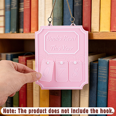 Plastic Books Read This Year Bookshelf Counter Bookish Decoration AJEW-WH0596-877B-1