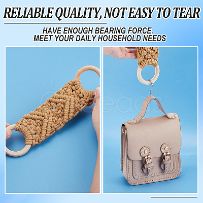 2Pcs 2 Colors Handmade Macrame Cotton Hanging Towel Holder HJEW-GO0001-14-1