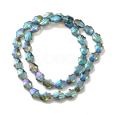Transparent Electroplate Glass Beads Strands EGLA-F159-FR02-1