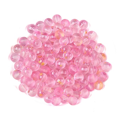 Frosted Baking Painted Glass Beads DGLA-N005-8mm-03-1