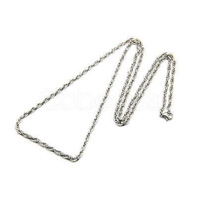 Tarnish Resistant Fashionable 304 Stainless Steel Rope Chain Necklace Making STAS-A028-N039P-L-1