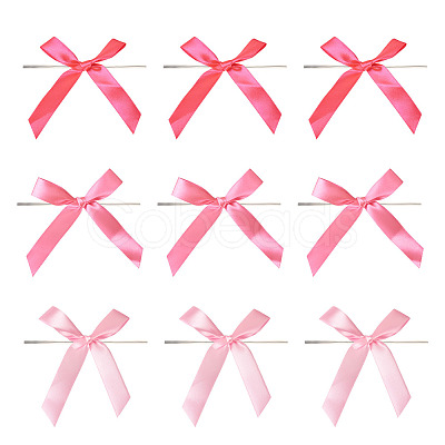 30Pcs 3 Colors Polyester Satin Bowknot for Ornament Accessories DIY-TA0010-77C-1