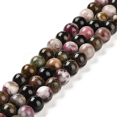 Natural Multicolor Tourmaline Beads Strands G-B048-B02-01-1