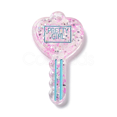 Acylic Pendant with Glitter Powder X1-OACR-H035-01E-1