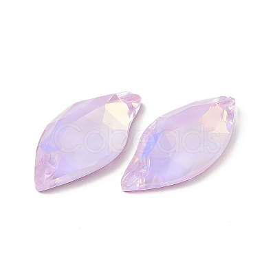 Mocha Effect Leaf Shape Sew on Rhinestone GLAA-A024-02-1