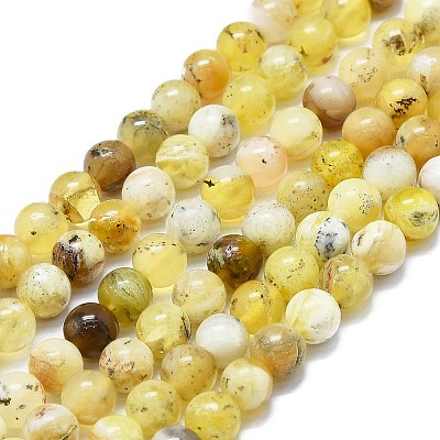 Natural Yellow Opal Beads Strands G-K245-A07-B02-1