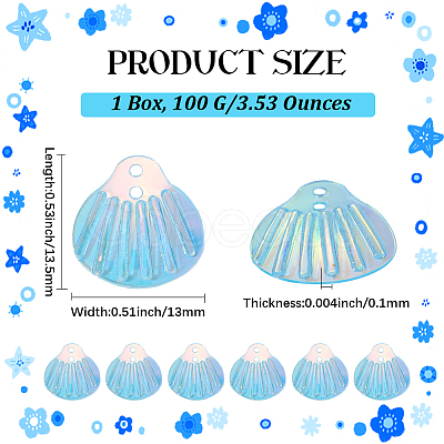 100G PVC Sequin/Paillette Beads KY-CY0001-06A-1