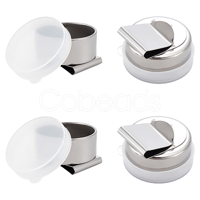 Stainless Steel & Plastic Oil Painting Cup AJEW-WH0673-02-1