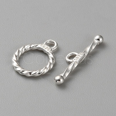 925 Sterling Silver Toggle Clasps STER-WH0002-05S-01-1