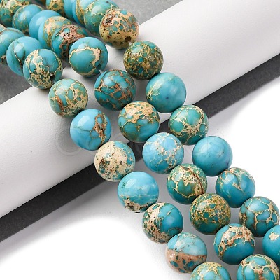Dyed Natural Regalite/Imperial Jasper/Sea Sediment Jasper Beads Strands G-B124-C03-05-1