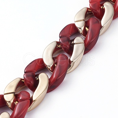 Handmade CCB Plastic Curb Chain AJEW-JB00678-03-1