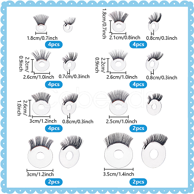 26Pcs 8 Styles Acrylic Doll Eyelashes FIND-PH0026-66-1
