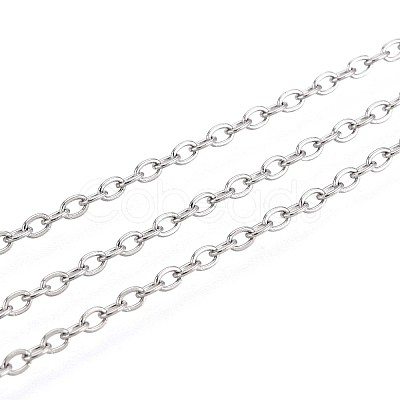 Tarnish Resistant 304 Stainless Steel Cable Chains CHS-R002-0.4mm-1