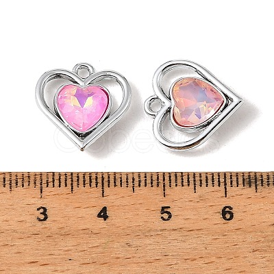 UV Plating Alloy Glass Pendants FIND-K032-18P-1