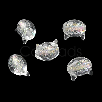 Handmade Foil Lampwork Beads Strands FOIL-Z001-04E-1