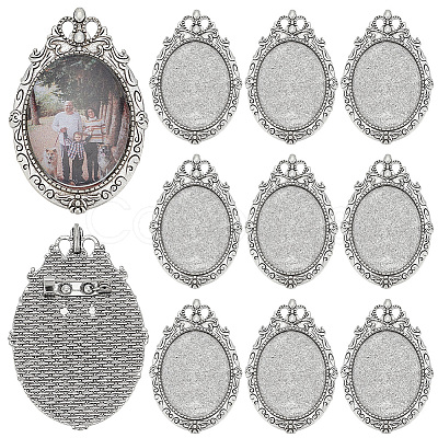 12Pcs Alloy Brooch Findings FIND-PH0027-62A-1