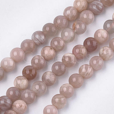 Natural Sunstone Beads Strands X-G-S333-6mm-038-1