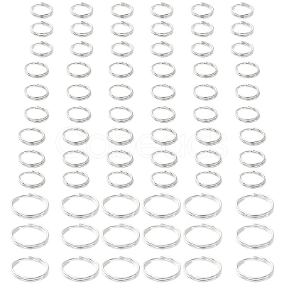 300Pcs 4 Style Iron Split Rings IFIN-YW0003-33-1