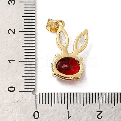 Rack Plating Brass Micro Pave Cubic Zirconia Pendants KK-P241-20G-03-1