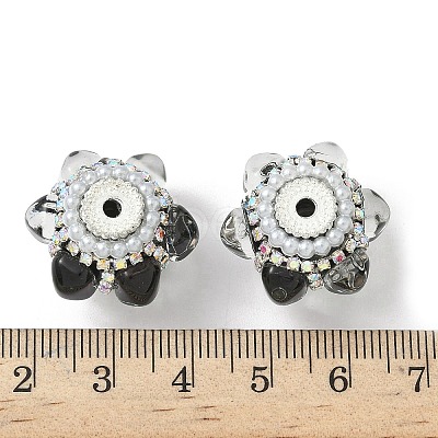 Sparkling Acrylic Rhinestone Beads CLAY-NH0003-01S-02-1