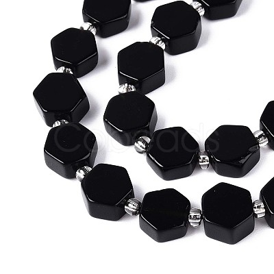 Natural Obsidian Beads Strands G-P534-A22-01-1