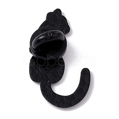 Cat Initial Letter Enamel Pin JEWB-A005-27-J-1