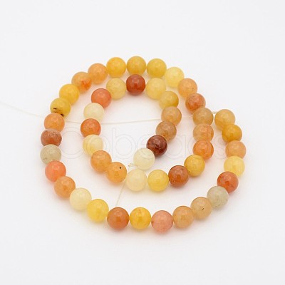 Natural Topaz Jade Round Bead Strands LS-G-P070-24-8mm-1