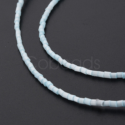 Glass Silk Stain Style Beads Strands GLAA-N047-001A-01-1