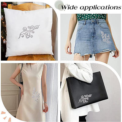 8 Pairs Ethnic Style Flower Pattern Computerized Embroidery Appliques PATC-GF0001-84A-1