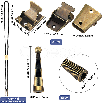 DIY Bolo Tie Making Kit DIY-GF0010-35AB-1