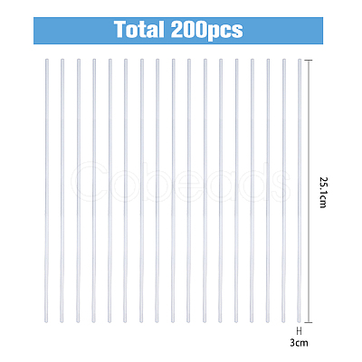 200Pcs Acrylic Dowel Rods TOOL-FH0001-47-1
