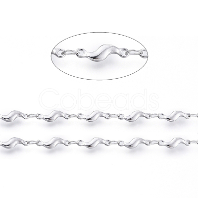 Tarnish Resistant 304 Stainless Steel Link Chains CHS-G014-14P-1