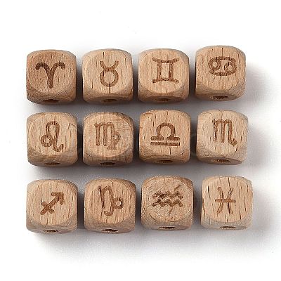 Natural Wood Constellation Beads LS-WOOD-M002-06-1