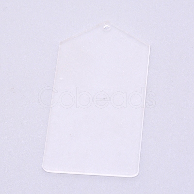 Transparent Acrylic Big Pendants TACR-WH0001-32B-1